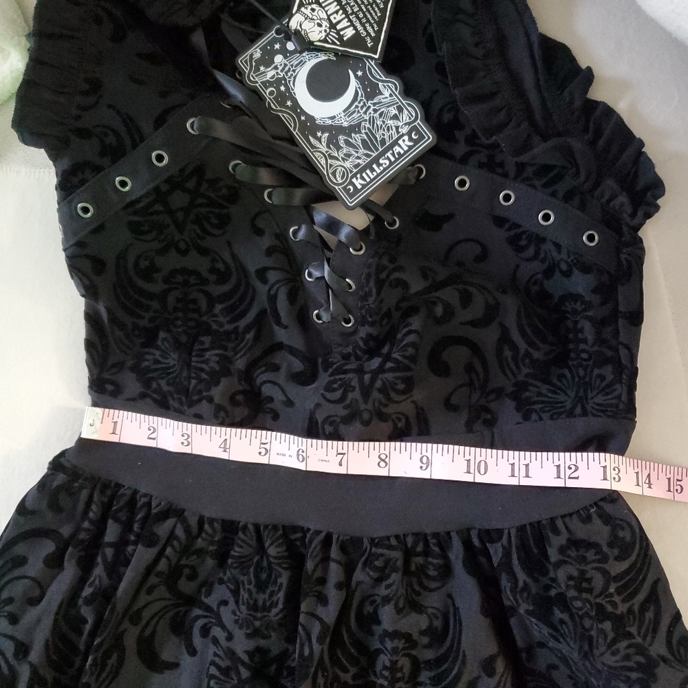 Killstar Bloodlust Party Dress Black Punk Whimsygoth Luxury Coquette Girl Sz M - Picture 11 of 16